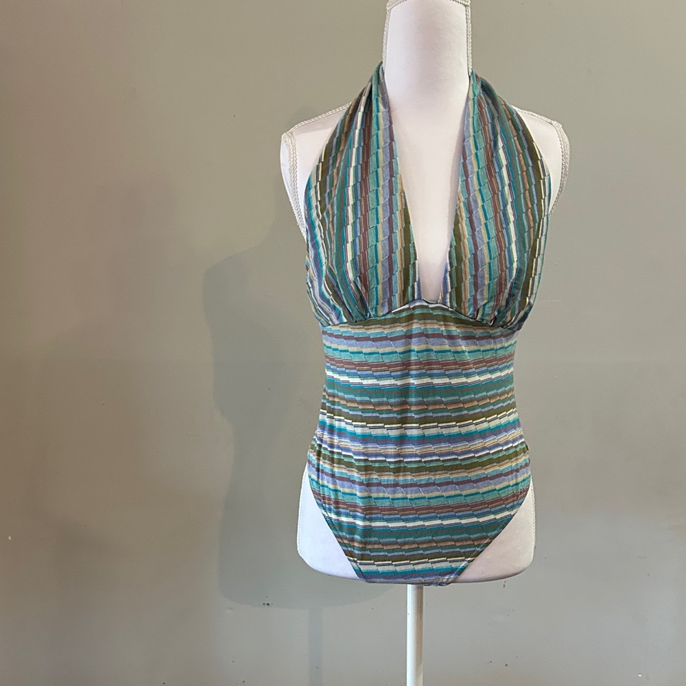 Free People Multicolor Striped One-Piece Bodysuit